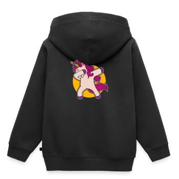Drôle dire cadeau de chemise drôle - Sweat Premium à capuche enfant bio - noir - Dos - AI Model Kid Male (0cm)