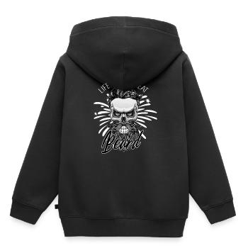 Life with a great Beard - Kinder Premium Organic Hoodie - Schwarz - Hinten - AI Model Kid Male (0cm)