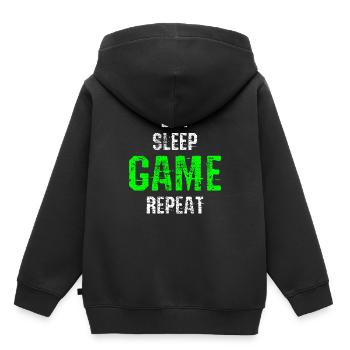 Gamer - Sweat Premium à capuche enfant bio - noir - Dos - AI Model Kid Male (0cm)