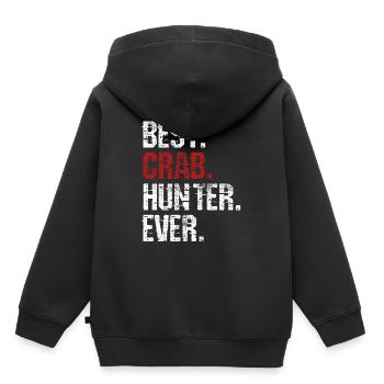 Krabben Jaeger - Kinder Premium Organic Hoodie - Schwarz - Hinten - AI Model Kid Male (0cm)
