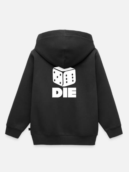 Würfel Geschenk Spiele würfeln - Kinder Premium Organic Hoodie - Schwarz