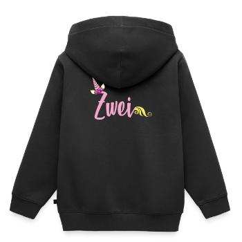 2nd birthday unicorn - Kids Premium Organic Hoodie - black - Back - AI Model Kid Male (0cm)