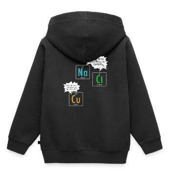 Chemie Witz - Kinder Premium Organic Hoodie - Schwarz - Hinten - AI Model Kid Male (0cm)