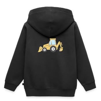 Grosse pelle - Sweat Premium à capuche enfant bio - noir - Dos - AI Model Kid Male (0cm)