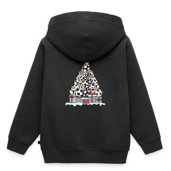 Fussball Fussballspieler Weihnachten Geschenk - Kinder Premium Organic Hoodie - Schwarz - Hinten - AI Model Kid Male (0cm)