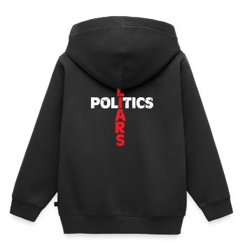 Cadeau anti-politique menteur corrompu - Sweat Premium à capuche enfant bio - noir - Dos - AI Model Kid Male (0cm)