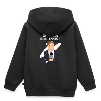 Presse Reporter Journalist Pressefreiheit Medien - Kinder Premium Organic Hoodie - Schwarz - Hinten - AI Model Kid Male (0cm)