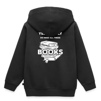 Livres cadeau de nerd de rat de bibliothèque - Sweat Premium à capuche enfant bio - noir - Dos - AI Model Kid Male (0cm)