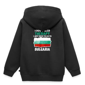 Bulgarie - Sweat Premium à capuche enfant bio - noir - Dos - AI Model Kid Male (0cm)