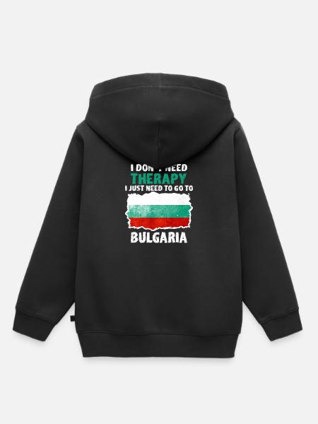 Bulgarien - Kinder Premium Organic Hoodie - Schwarz