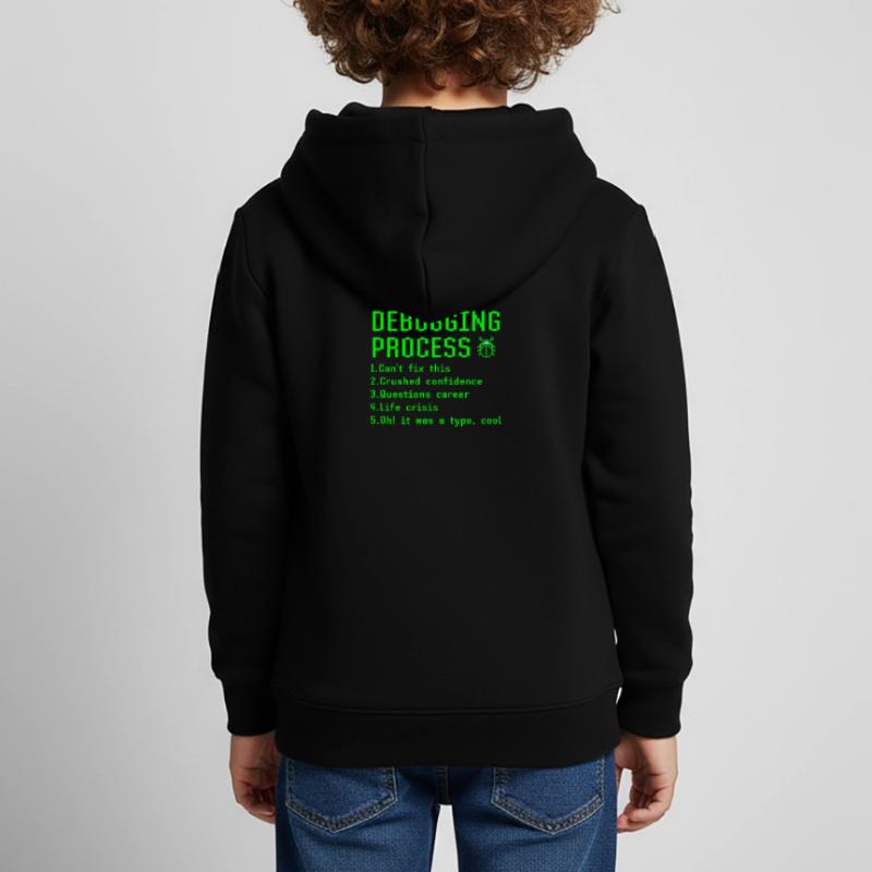 Debugging-Prozess Lustige Programmierer Coder Geschenkidee Kinder Premium Organic Hoodie