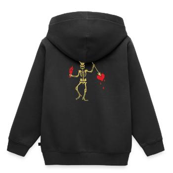 Blackbeard-Piratenflaggen-Hemd Piratenflagge - Kinder Premium Organic Hoodie - Schwarz - Hinten - AI Model Kid Male (0cm)