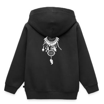 DREAM CATCHER INDIAN - Sweat Premium à capuche enfant bio - noir - Dos - AI Model Kid Male (0cm)