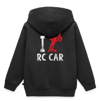 RC Auto Liebe Rennsport - Kinder Premium Organic Hoodie - Schwarz - Hinten - AI Model Kid Male (0cm)