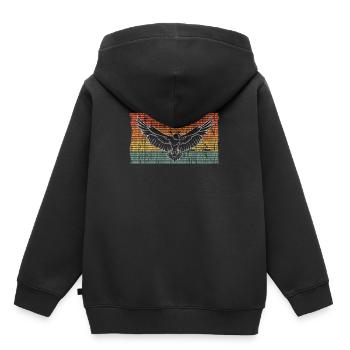 aigle - Sweat Premium à capuche enfant bio - noir - Dos - AI Model Kid Male (0cm)