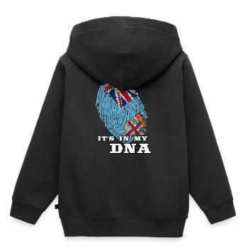 Fidji - C'est dans mon ADN - Sweat Premium à capuche enfant bio - noir - Dos - AI Model Kid Male (0cm)