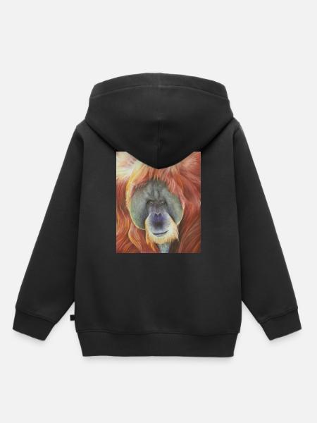 Orang Utan - Kinder Premium Organic Hoodie - Schwarz