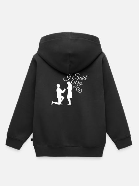 Verlobung - Kinder Premium Organic Hoodie - Schwarz