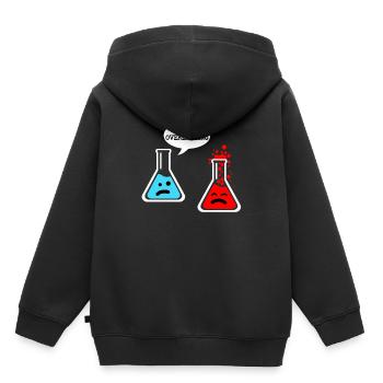 Chemie - Kinder Premium Organic Hoodie - Schwarz - Hinten - AI Model Kid Male (0cm)