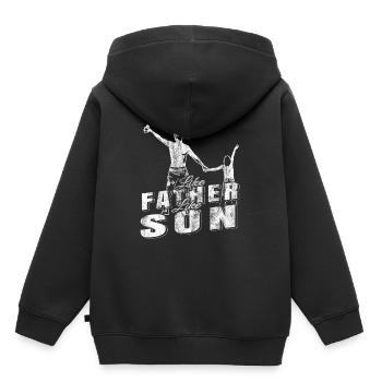 father and son - Kids Premium Organic Hoodie - black - Back - AI Model Kid Male (0cm)