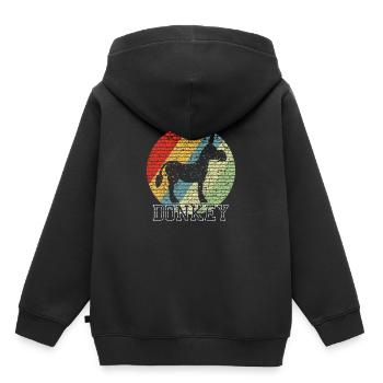 ass - Kids Premium Organic Hoodie - black - Back - AI Model Kid Male (0cm)