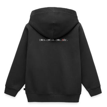 Doctor Titre Doctorat Doctorat - Sweat Premium à capuche enfant bio - noir - Dos - AI Model Kid Male (0cm)
