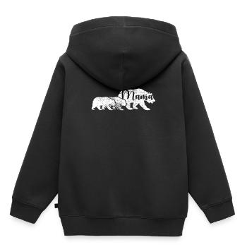 Baeren Zwillinge Mama - Kinder Premium Organic Hoodie - Schwarz - Hinten - AI Model Kid Male (0cm)