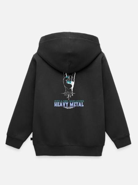 Heavy Metal - Kinder Premium Organic Hoodie - Schwarz