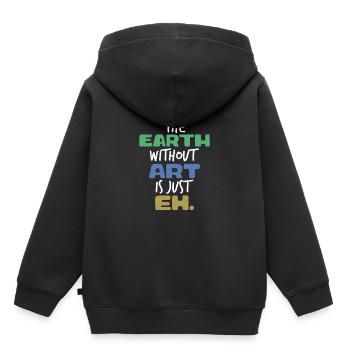 ART - Kinder Premium Organic Hoodie - Schwarz - Hinten - AI Model Kid Male (0cm)