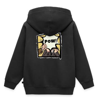 Pow Comic Book Beat Cartoon Speech Bubble Gift - Kids Premium Organic Hoodie - black - Back - AI Model Kid Male (0cm)