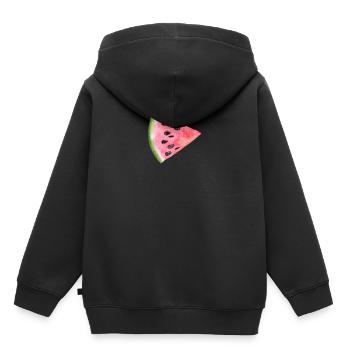 melon - Sweat Premium à capuche enfant bio - noir - Dos - AI Model Kid Male (0cm)