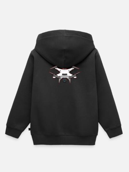 Ja ich fliege Drohen - Kinder Premium Organic Hoodie - Schwarz