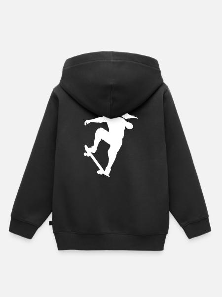 Skater Girl - Kinder Premium Organic Hoodie - Schwarz