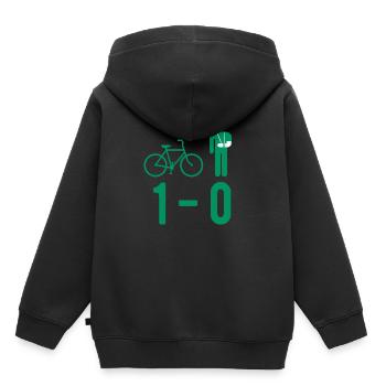 Fahrrad UNfall Gips Gebrochener Knochen Fraktur - Kinder Premium Organic Hoodie - Schwarz - Hinten - AI Model Kid Male (0cm)