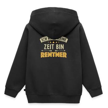 Rente - Kinder Premium Organic Hoodie - Schwarz - Hinten - AI Model Kid Male (0cm)
