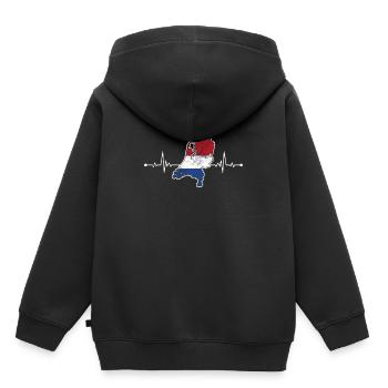 Pays-Bas - Sweat Premium à capuche enfant bio - noir - Dos - AI Model Kid Male (0cm)
