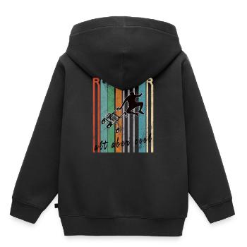 Rollator Vintage Freestyle Alt aber Cool Geschenk - Kinder Premium Organic Hoodie - Schwarz - Hinten - AI Model Kid Male (0cm)