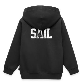 Voile voile voile - Sweat Premium à capuche enfant bio - noir - Dos - AI Model Kid Male (0cm)