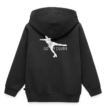 Figure Skating - Kinder Premium Organic Hoodie - Schwarz - Hinten - AI Model Kid Male (0cm)