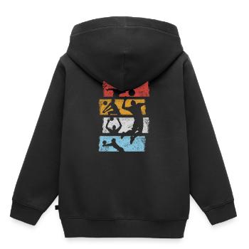 Vintage Retro Volleyball Sport Team Play Geschenk - Kinder Premium Organic Hoodie - Schwarz - Hinten - AI Model Kid Male (0cm)