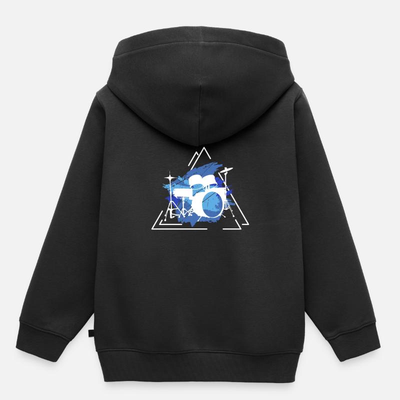 Batterie Percussion Percussion - Sweat Premium à capuche enfant bio - noir