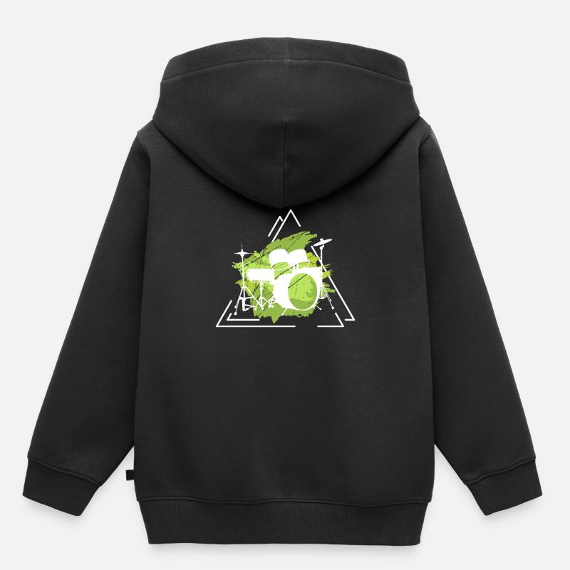 Batterie Percussion Percussion - Sweat Premium à capuche enfant bio - noir