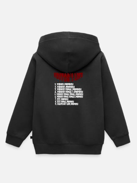 Editor Leben - Kinder Premium Organic Hoodie - Schwarz