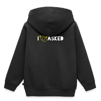 Annonce des fiançailles - Sweat Premium à capuche enfant bio - noir - Dos - AI Model Kid Male (0cm)