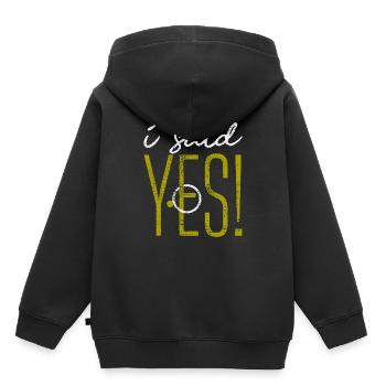 Faire part mariage - Sweat Premium à capuche enfant bio - noir - Dos - AI Model Kid Male (0cm)