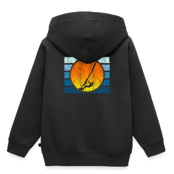 Coucher de soleil - Sweat Premium à capuche enfant bio - noir - Dos - AI Model Kid Male (0cm)