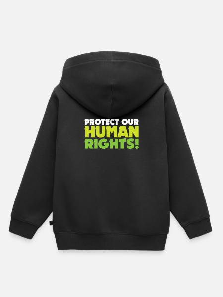 Human Rights Gift Demo Protest - Kids Premium Organic Hoodie - black