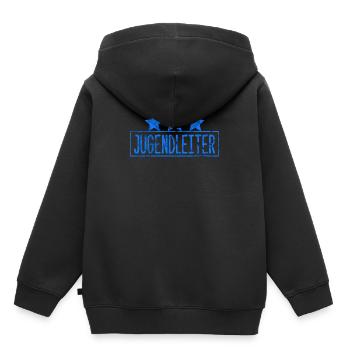 Responsable de la jeunesse Groupe d’animateurs - Sweat Premium à capuche enfant bio - noir - Dos - AI Model Kid Male (0cm)