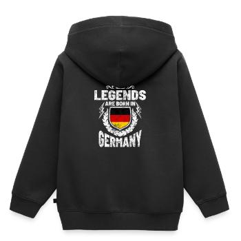 Allemagne - Sweat Premium à capuche enfant bio - noir - Dos - AI Model Kid Male (0cm)