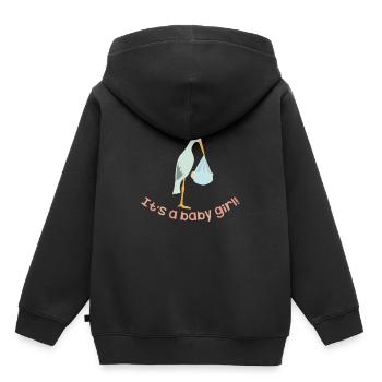 IT´S A BABY GIRL! - Kinder Premium Organic Hoodie - Schwarz - Hinten - AI Model Kid Male (0cm)